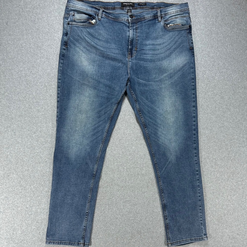 Kenneth Cole Jeans Tapered Fit Mens 46x32 Blue Denim Casual Classic